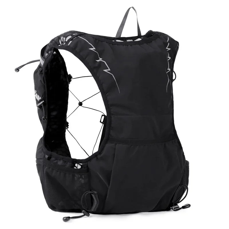 Lightweight Water-Resistant Running Hydration Vest Backpack - Breathable Mesh, Reflective Strips & Bottle Pockets for Trail Runn