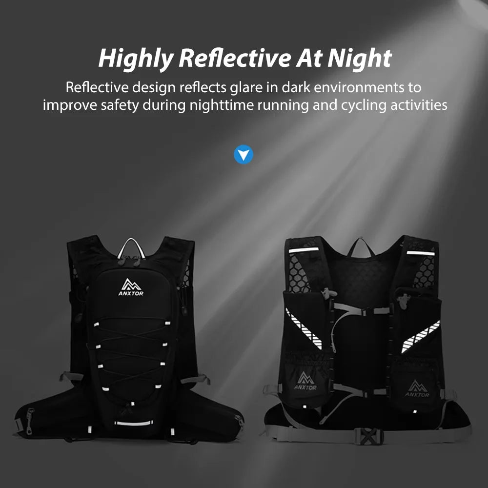 NEWBOLER Outdoor Trail Running Ultralight Backpack Running Hydration Vest Breathable Marathon Running Backpack Water Bottle