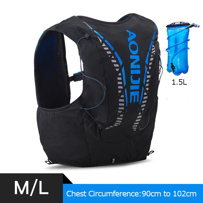 AONIJIE C962 Advanced Skin 12L Hydration Backpack Pack Bag Vest Soft Water Bladder Flask for Hiking Trail Running Marathon Race
