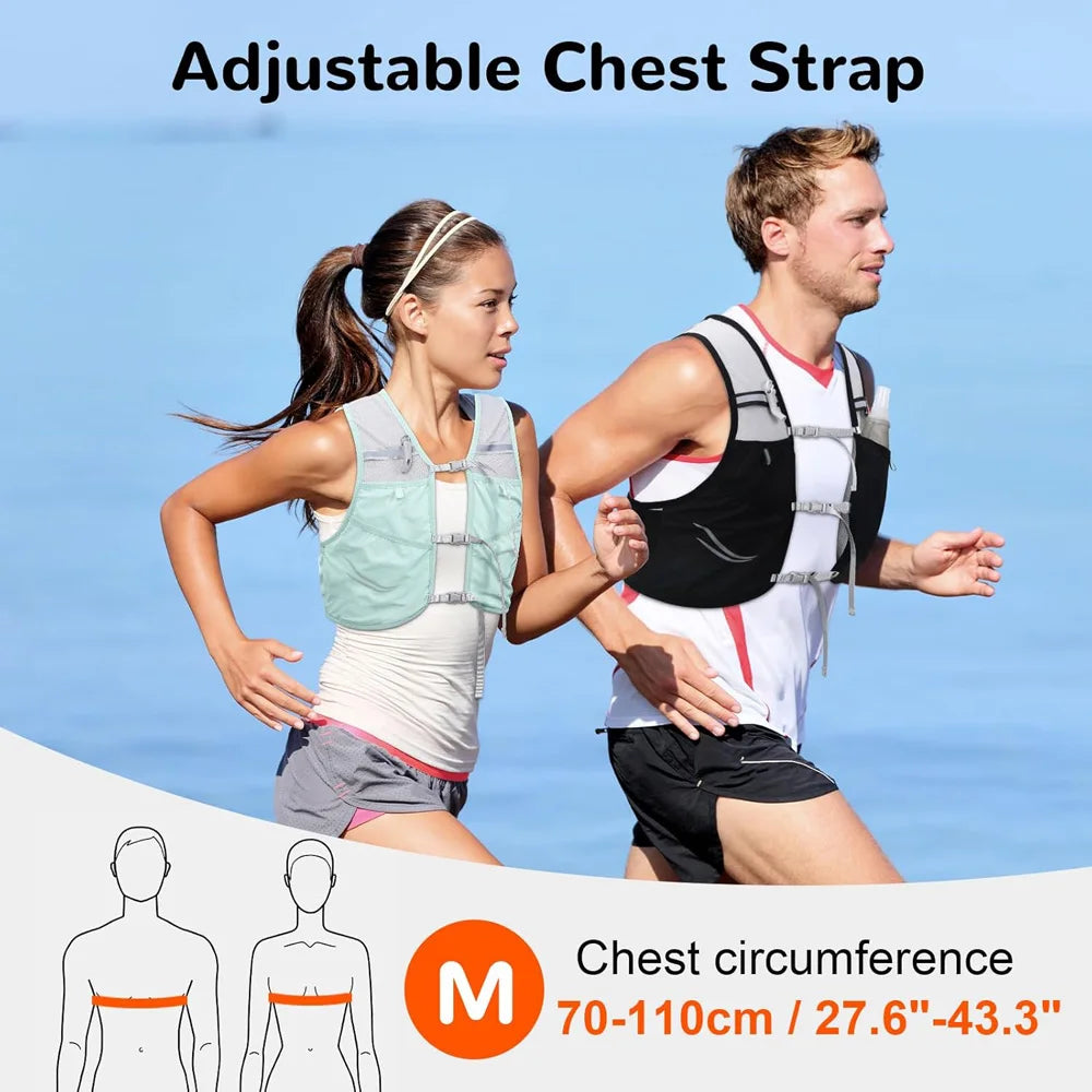 1PCS Lightweight Running Vest for Men Women, Reflective Water Vest Hydration Pack Hydropack for Hiking