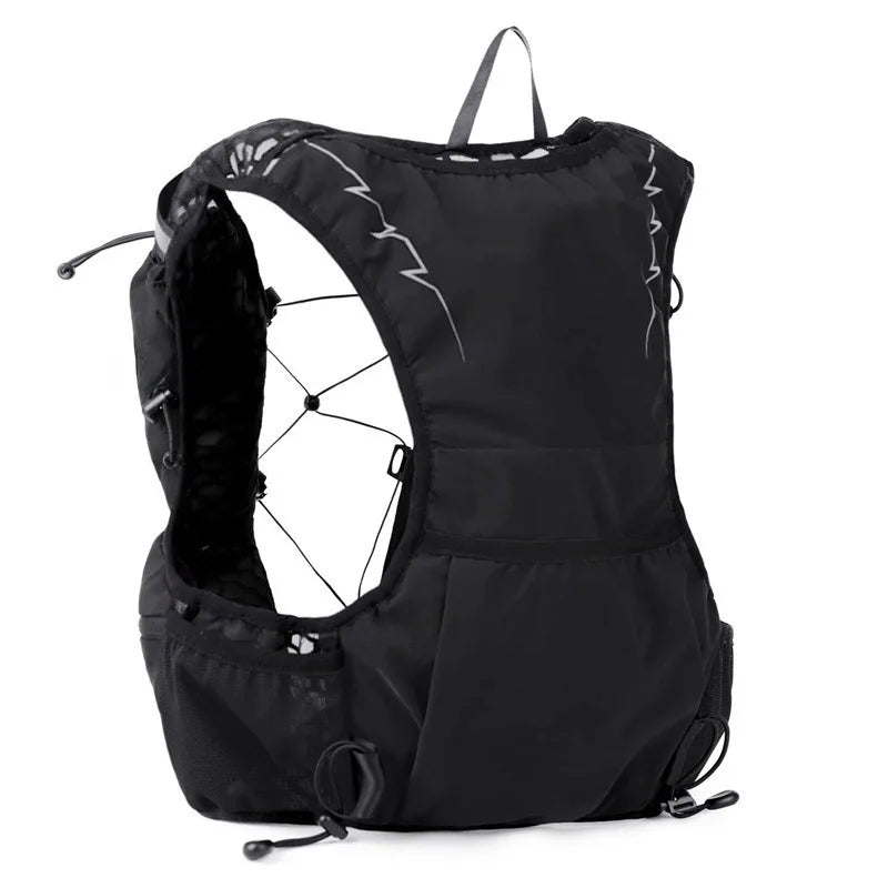 Lightweight Water-Resistant Running Hydration Vest Backpack - Breathable Mesh, Reflective Strips & Bottle Pockets for Trail Runn