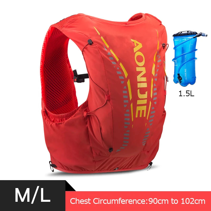 AONIJIE C962 Advanced Skin 12L Hydration Backpack Pack Bag Vest Soft Water Bladder Flask for Hiking Trail Running Marathon Race