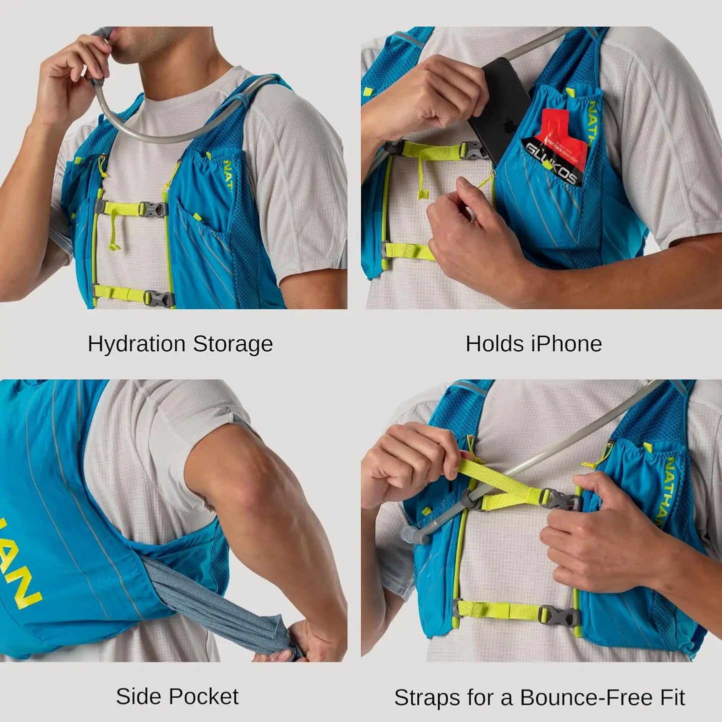 12L Hydration Running Vest with 1.6L Water Bladder, Lightweight Moisture Wicking, Water-Resistant Pockets for Men Women