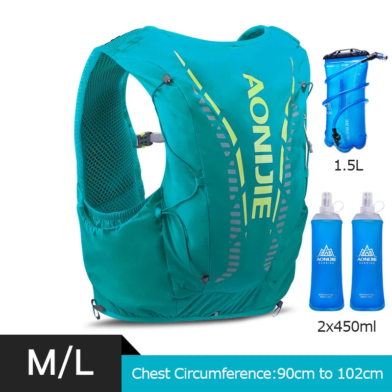 AONIJIE C962 Advanced Skin 12L Hydration Backpack Pack Bag Vest Soft Water Bladder Flask for Hiking Trail Running Marathon Race