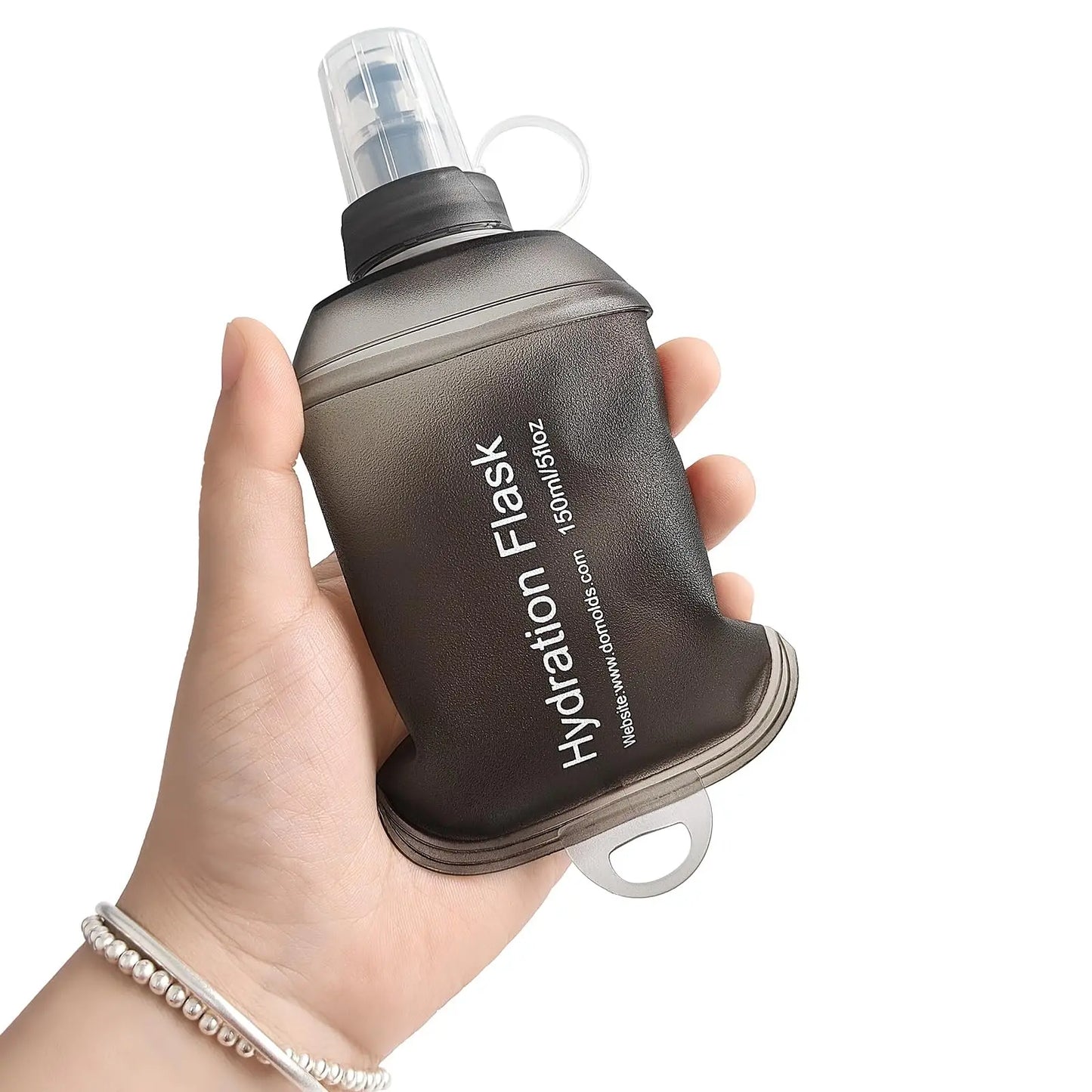 Soft Flask, TPU Collapsible Soft Water Bottle for Hydration Pack, Running Vest, Leak-Proof Folding Water Bottle for Hiking Cycli
