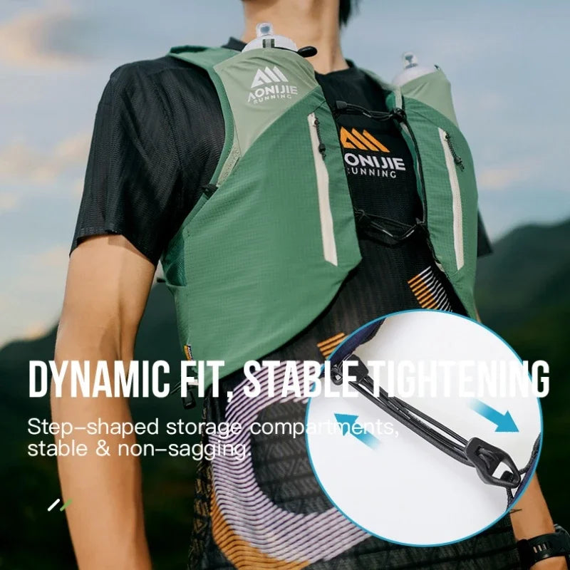 AONIJIE MB 12L Hydration Vest Pack Lightweight Running Backpack for Men And Women Matching Cane Bag for Hiking Off-road Cycling