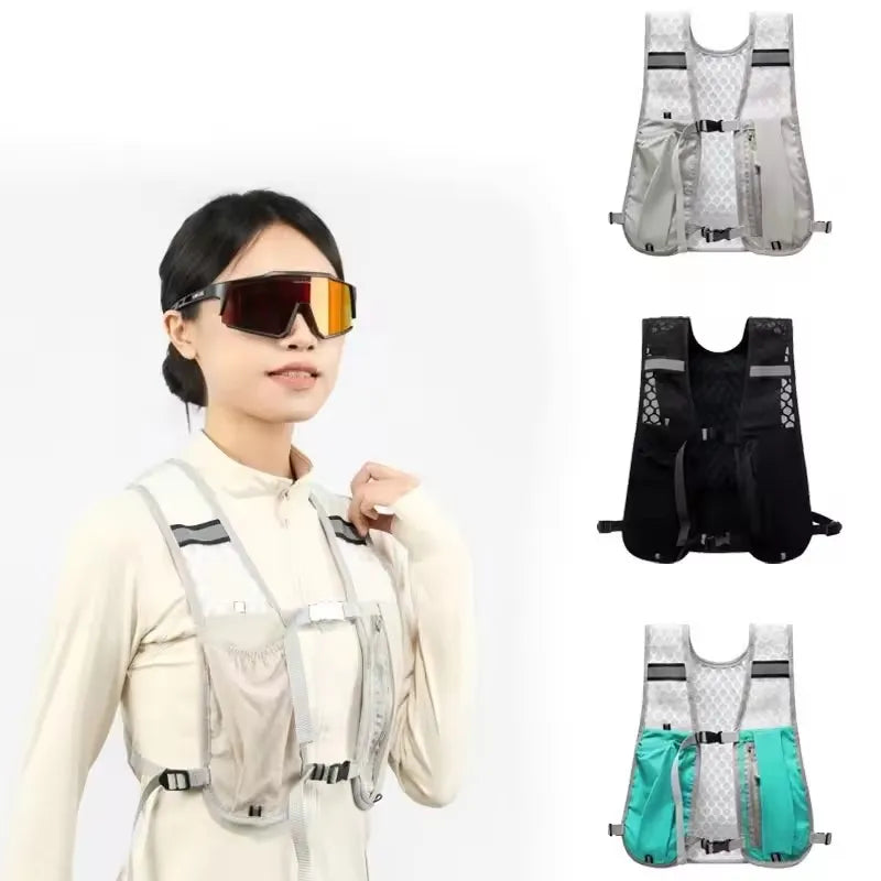 Factory sales Running Hydration Vest Backpack for Hiking Cycling Marathon Lightweight Water Chest Pack With Phone Storage Pocket