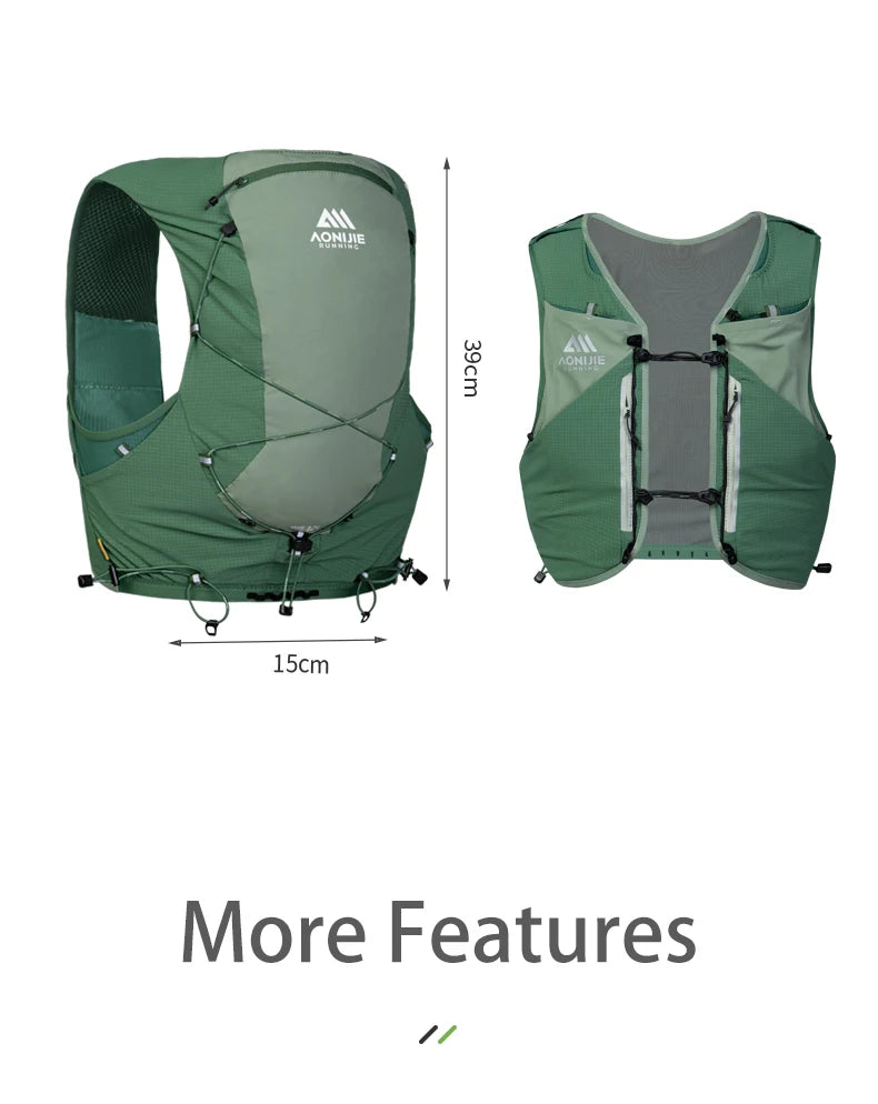 AONIJIE MB 12L Hydration Vest Pack Lightweight Running Backpack for Men And Women Matching Cane Bag for Hiking Off-road Cycling