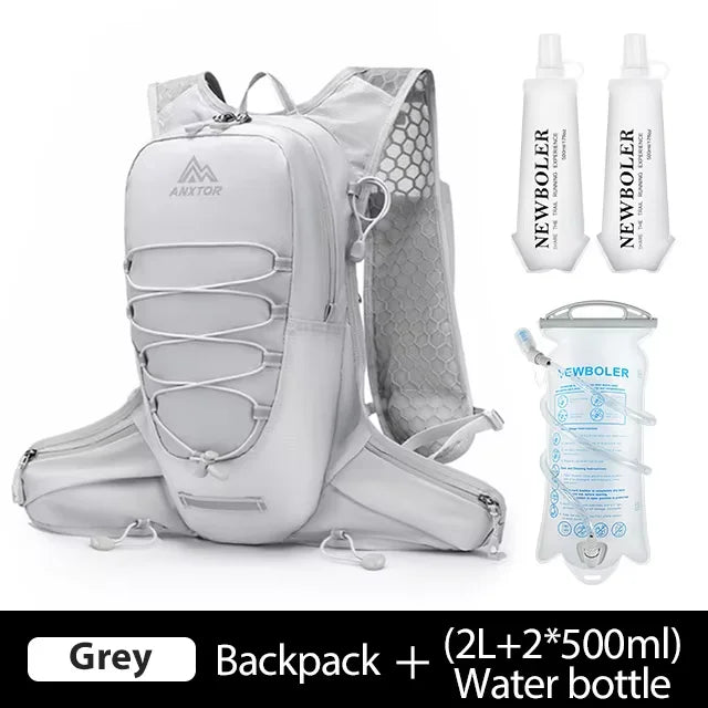 NEWBOLER Outdoor Trail Running Ultralight Backpack Running Hydration Vest Breathable Marathon Running Backpack Water Bottle