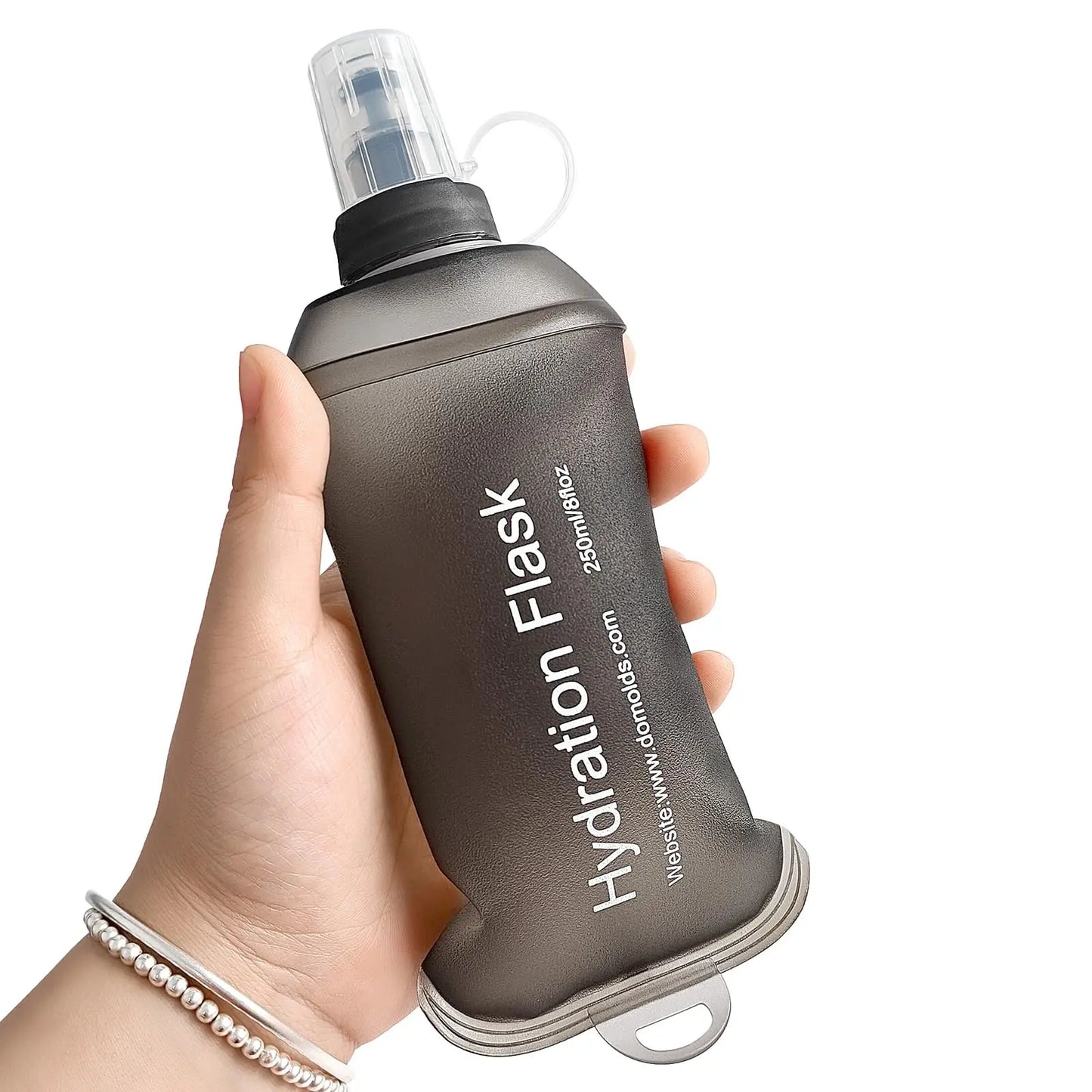 Soft Flask, TPU Collapsible Soft Water Bottle for Hydration Pack, Running Vest, Leak-Proof Folding Water Bottle for Hiking Cycli