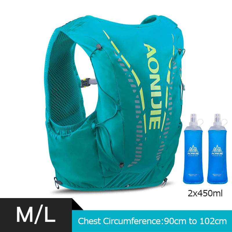AONIJIE C962 Advanced Skin 12L Hydration Backpack Pack Bag Vest Soft Water Bladder Flask for Hiking Trail Running Marathon Race