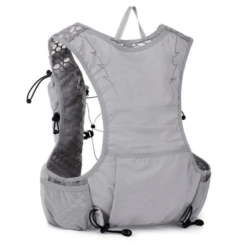 Lightweight Water-Resistant Running Hydration Vest Backpack - Breathable Mesh, Reflective Strips & Bottle Pockets for Trail Runn