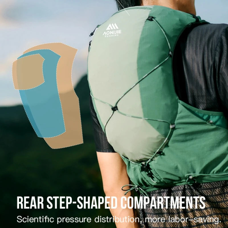 AONIJIE MB 12L Hydration Vest Pack Lightweight Running Backpack for Men And Women Matching Cane Bag for Hiking Off-road Cycling