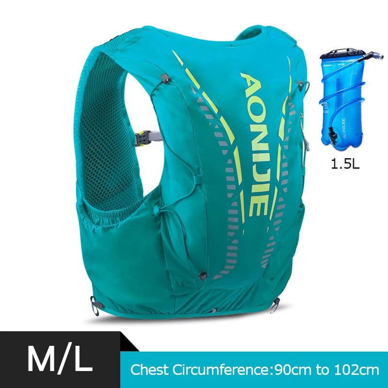 AONIJIE C962 Advanced Skin 12L Hydration Backpack Pack Bag Vest Soft Water Bladder Flask for Hiking Trail Running Marathon Race