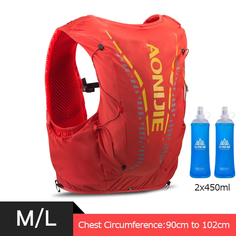 AONIJIE C962 Advanced Skin 12L Hydration Backpack Pack Bag Vest Soft Water Bladder Flask for Hiking Trail Running Marathon Race